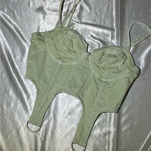 Forever 21 Sage Green Bustier Bra